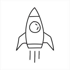  Rocket icon vector art illustration.
