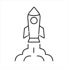  Rocket icon vector art illustration.