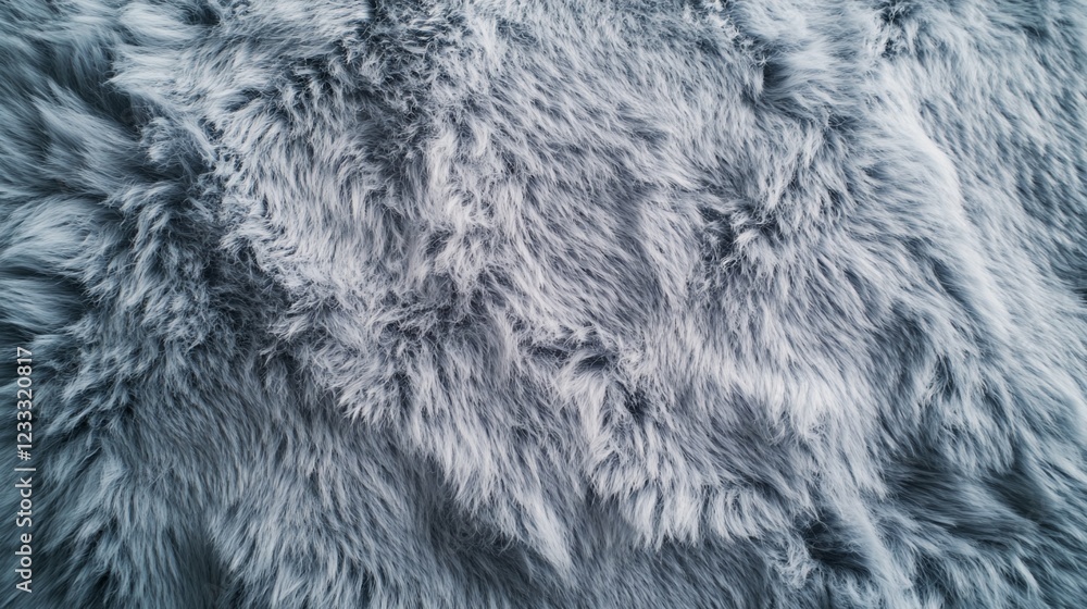 Aufkleber closeup of a soft, fluffy, gray textured surface creating a calming abstract view