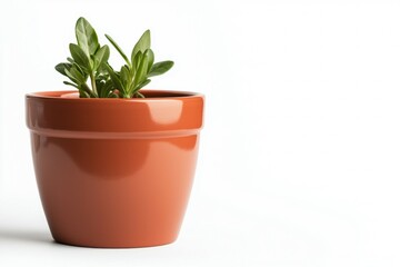 Obraz premium Small plant is in a red pot
