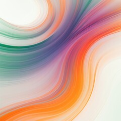 Harmonious mix of violet and orange swirls in a flowing abstract blend 