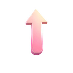 pink upward arrow icon high quality png isolated on transparent background
