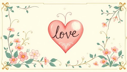 floral greeting card