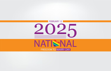 Obraz premium A vibrant design celebrating National Freedom to Marry Day