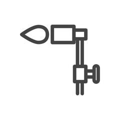 線画工具類関連の単品アイコン　ガスバーナー