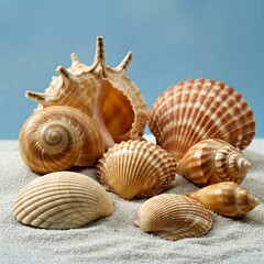 Obraz premium seashells on the sand