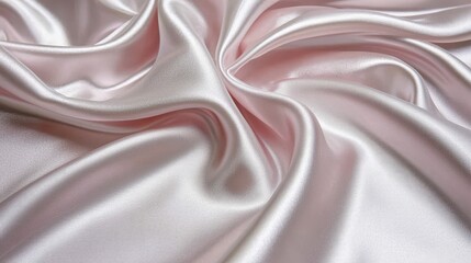 Obraz premium Elegant Light Pink Satin Fabric with Smooth Flow and Texture