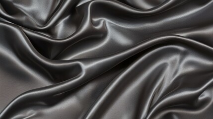 Obraz premium Luxurious Dark Satin Fabric with Smooth Texture and Subtle Shine