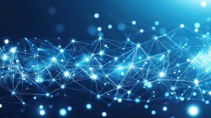 Obraz premium Global network connection, glowing nodes, digital background, technology concept