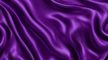 Obraz premium Luxurious Deep Purple Satin Fabric Draped Smoothly and Elegantly