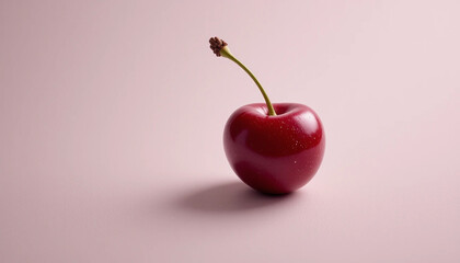 cherries on a white background, created by generative AI.