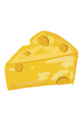 Queso amarillo ilustrado