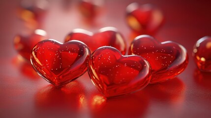Fototapeta premium Valentine’s Day greeting card background template with heart shape