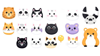 Naklejka premium Adorable and fluffy cute animal isolated on a clean PNG background, featuring a charming expression and soft features, ideal for animal-themed projects, greeting cards, and digital illustrations