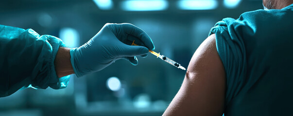 This image captures a healthcare professional preparing to administer a vaccine, highlighting the importance of immunization in public health for disease prevention.