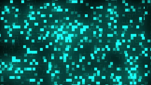 Geometric Dots Pattern Digital Background. Seamless Looping Square Grid Animation.