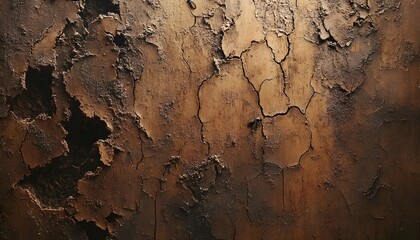 Fototapeta premium Cracked Brown Earth Surface With Insect