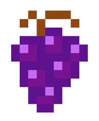 pixel grape 8bit icon
