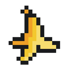pixel banana peel 8bit icon