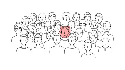 Verification of human face in the crowd