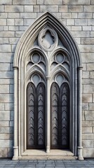 Naklejka premium Ornate Gothic arched doorway