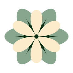 flower, spring colorful flower elements vector, leaf branch, blossom illustration for decor, easter, sticker, clipart, print.