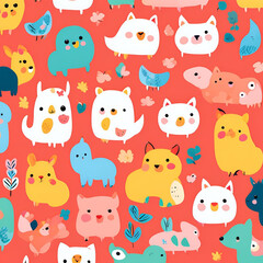 Cute character wallpaper and painting, art