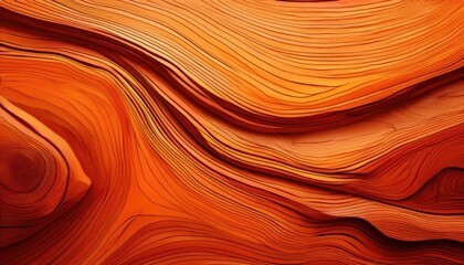 Vintage Orange Wood Grain Texture Detailed Closeup Showcasing Swirls and Grooves, Perfect for Rustic Design Projects or HighQuality Stock Photography.