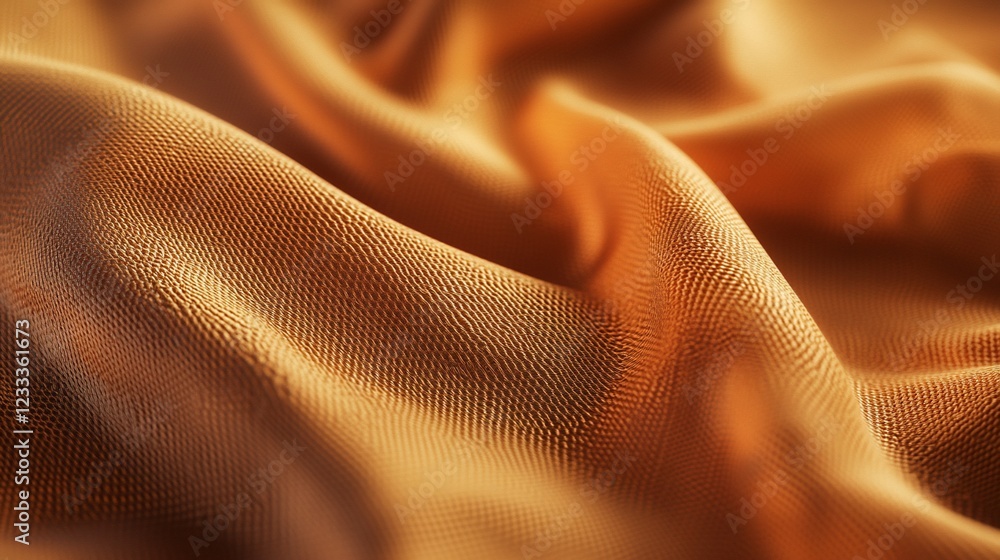 Poster textile texture golden fabric abstract design with soft light and shadows