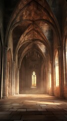 Obraz premium Ancient hall bathed in sunlight