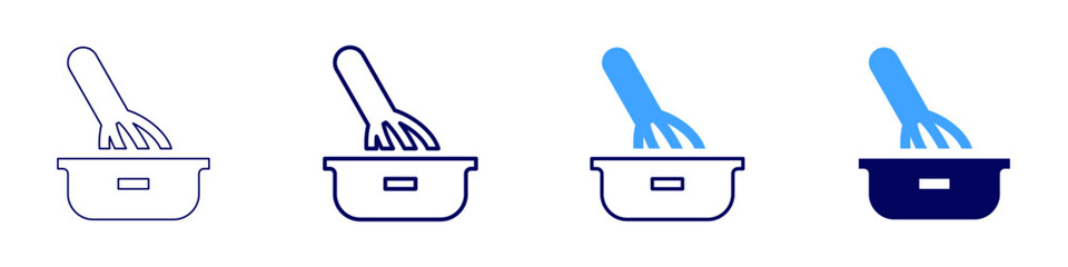 Baking icon in 4 different styles. Thin Line, Line, Bold, and Bold Line. Duotone style. Editable stroke