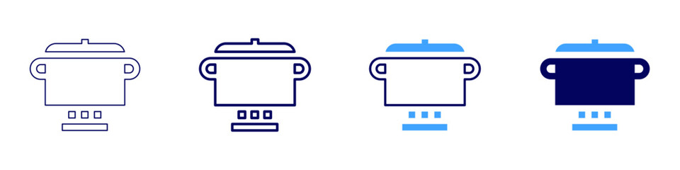 Cassole icon in 4 different styles. Thin Line, Line, Bold, and Bold Line. Duotone style. Editable stroke