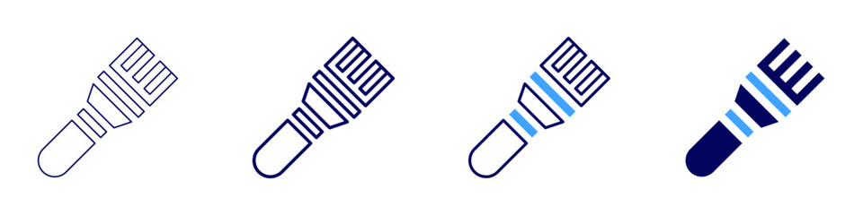 Cooking brush icon in 4 different styles. Thin Line, Line, Bold, and Bold Line. Duotone style. Editable stroke