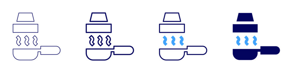 Hood icon in 4 different styles. Thin Line, Line, Bold, and Bold Line. Duotone style. Editable stroke