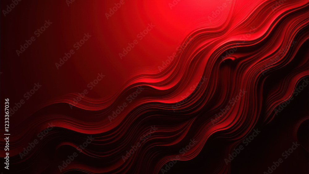 Aufkleber abstract red waves background texture - abstract art