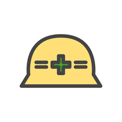 カラー工具類関連の単品アイコン　ヘルメット