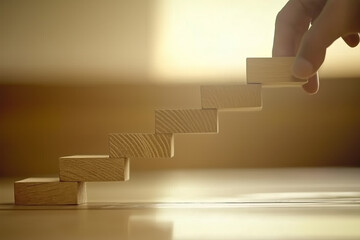Steps to Career Growth and Success: A Conceptual Image of Progress and Process in Business