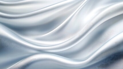 Obraz premium Silver Fabric Draped in Soft Elegant Waves