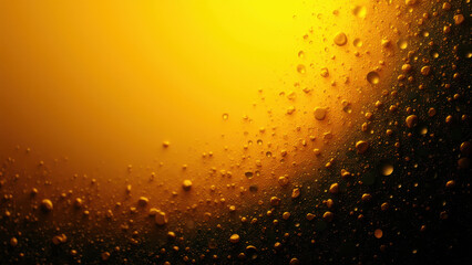 Obraz premium Golden Liquid Bubbles Abstract Background - Abstract backgrounds