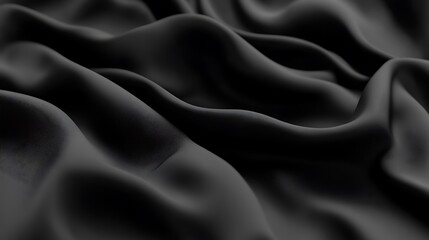 Fototapeta premium Dark Draped Fabric Abstract Texture Background
