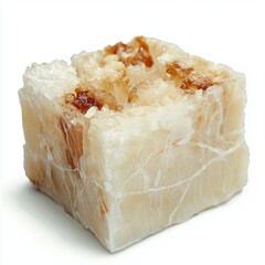 Crystal-Like Sugar Cube with Caramelized Texture - 4K Ultra HD Stock Photo