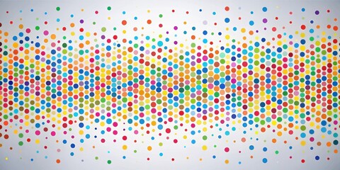 Colorful dots scattered across a plain background, forming an abstract geometric pattern , modern, geometric,  modern