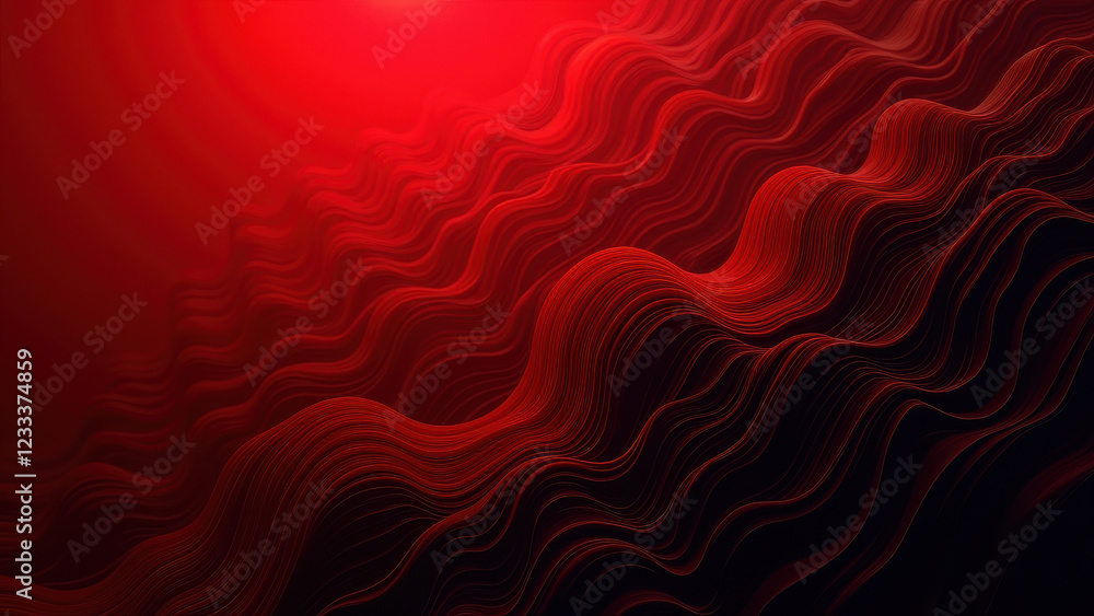 Poster red abstract waves background texture - abstract backgrounds