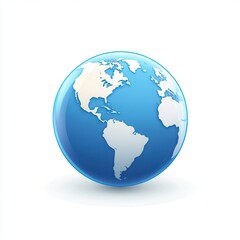 Naklejka premium Vector Globe Icon Representing Earth in a Clear and Simple Design on a White Background. Generative AI