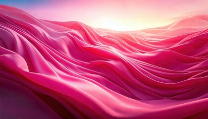 Pink Abstract Waves: A mesmerizing abstract design featuring flowing waves of vibrant pink fabric, creating a dynamic and ethereal landscape.