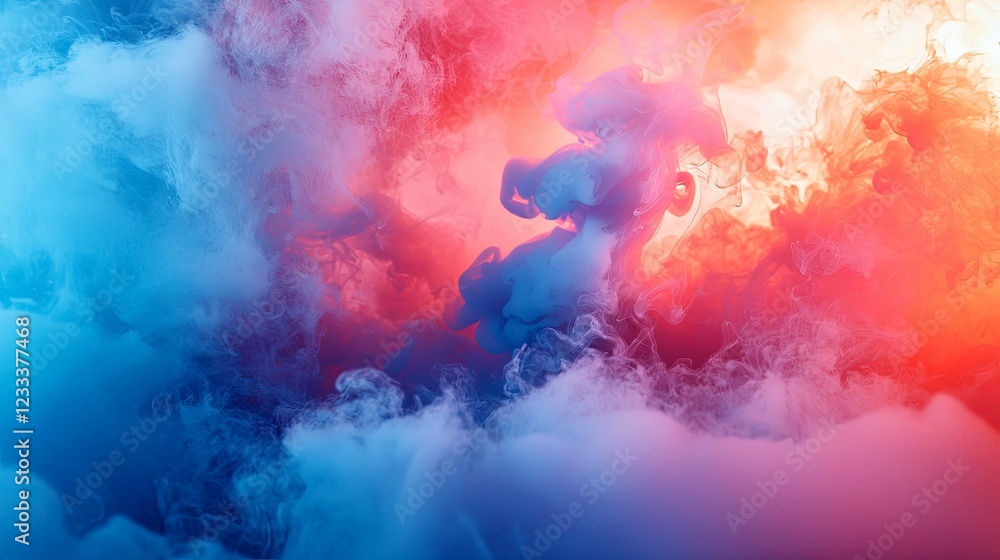 Poster abstract colorful ink swirls: vibrant gradient background texture. fluid colors mix, creating dynami