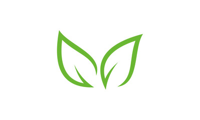 green leaf logo design