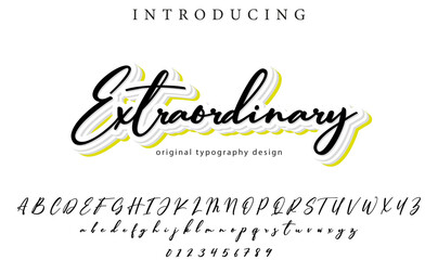 Extraordinary Font Stylish brush painted an uppercase vector letters, alphabet, typeface