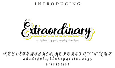 Extraordinary Font Stylish brush painted an uppercase vector letters, alphabet, typeface
