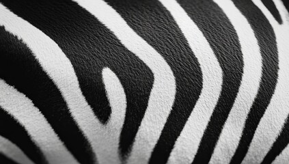 Close-up monochrome zebra stripes texture.